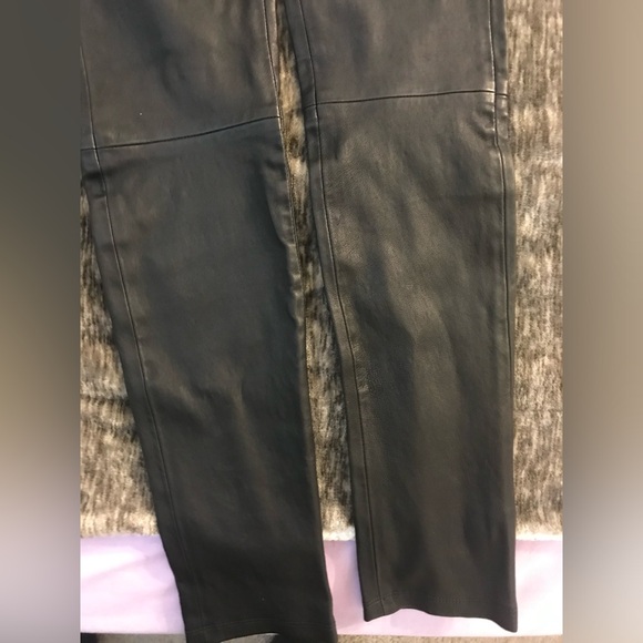 Helmut Lang Leather Leg Pants 10 - Picture 13 of 14